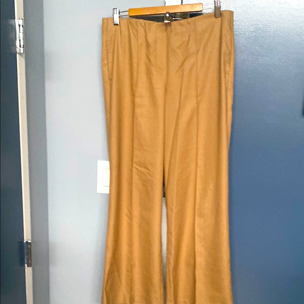 Tan Wide-Leg Pants